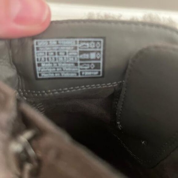 UGG Women's Kirke Suede/Leather Ankle Boots Size 7.5 Dark Taupe Zip Up Ankle - Picture 8 of 8